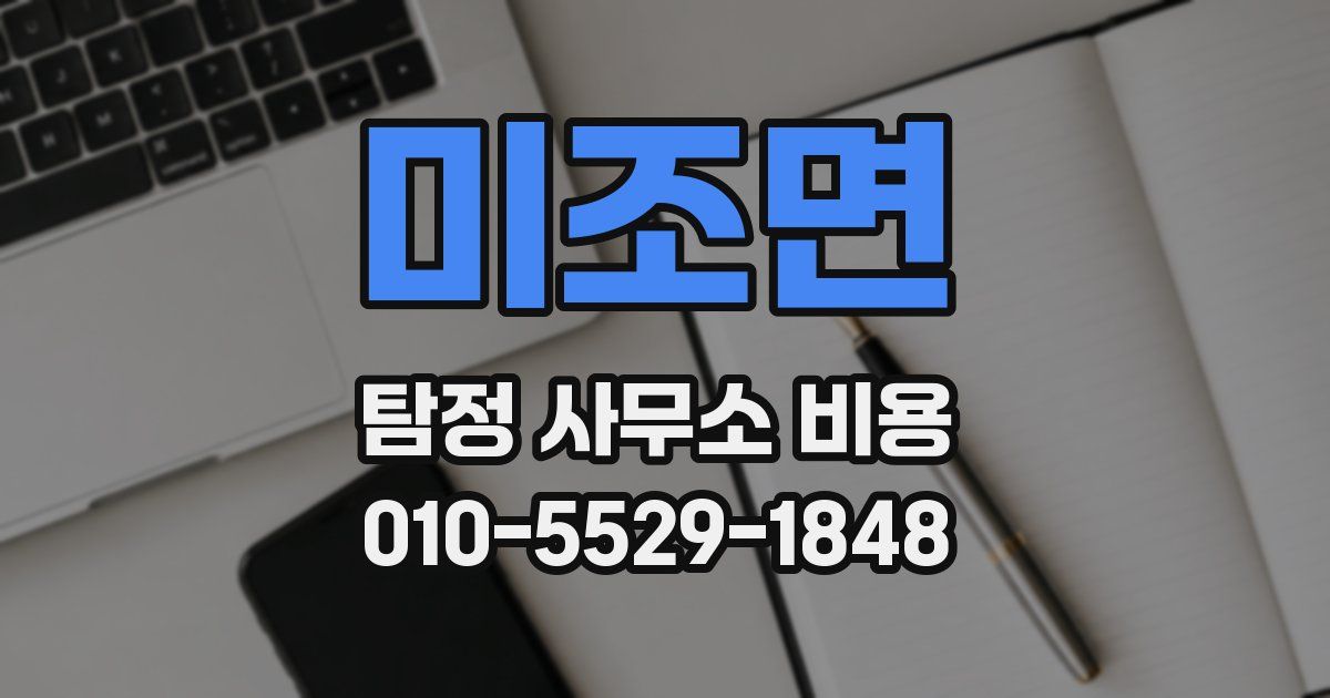 미조면 탐정 사무소 비용