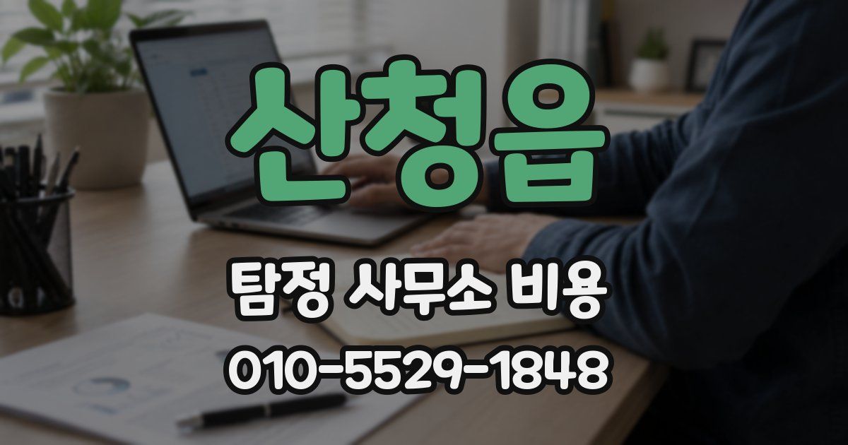 산청읍 탐정 사무소 비용