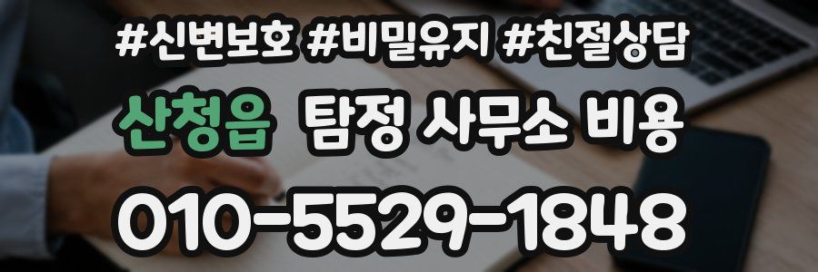 산청읍 탐정 사무소 비용
