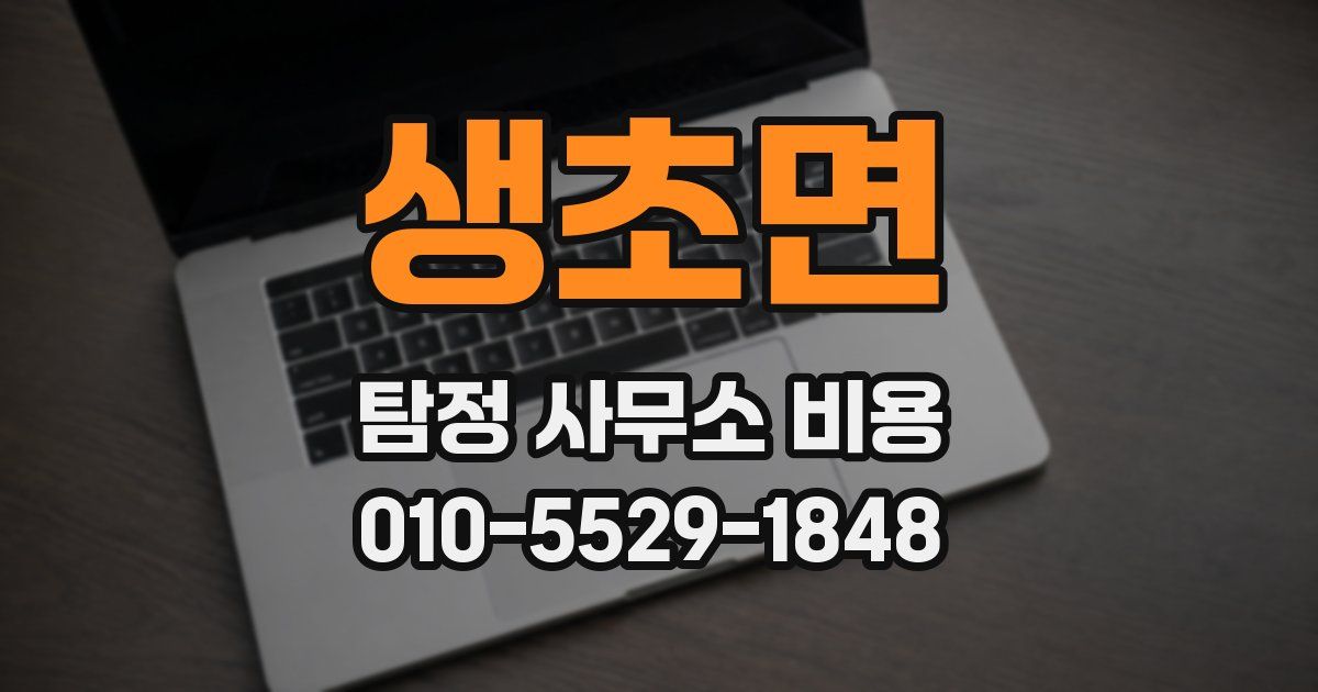생초면 탐정 사무소 비용