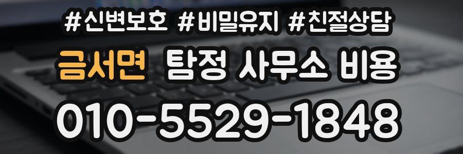 금서면 탐정 사무소 비용
