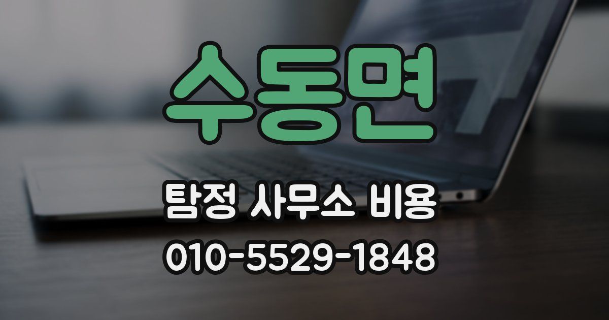 수동면 탐정 사무소 비용