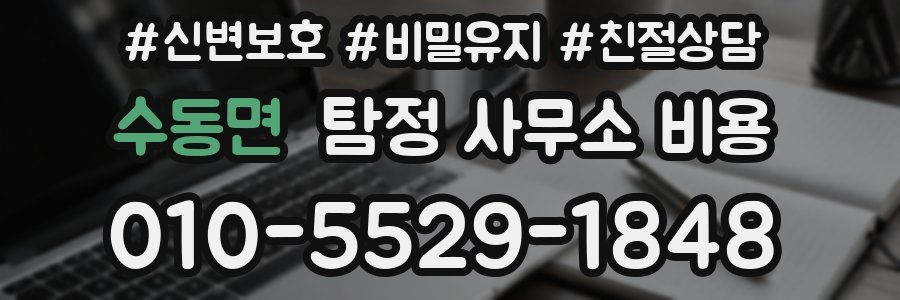 수동면 탐정 사무소 비용