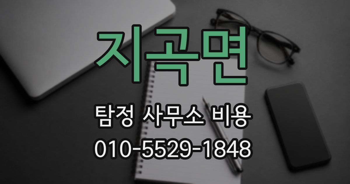 지곡면 탐정 사무소 비용