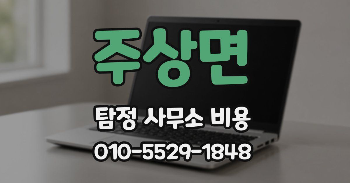 주상면 탐정 사무소 비용