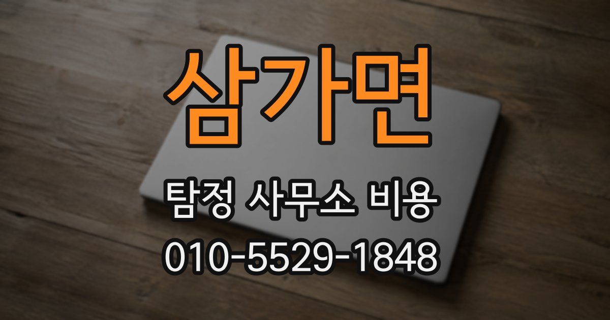 삼가면 탐정 사무소 비용