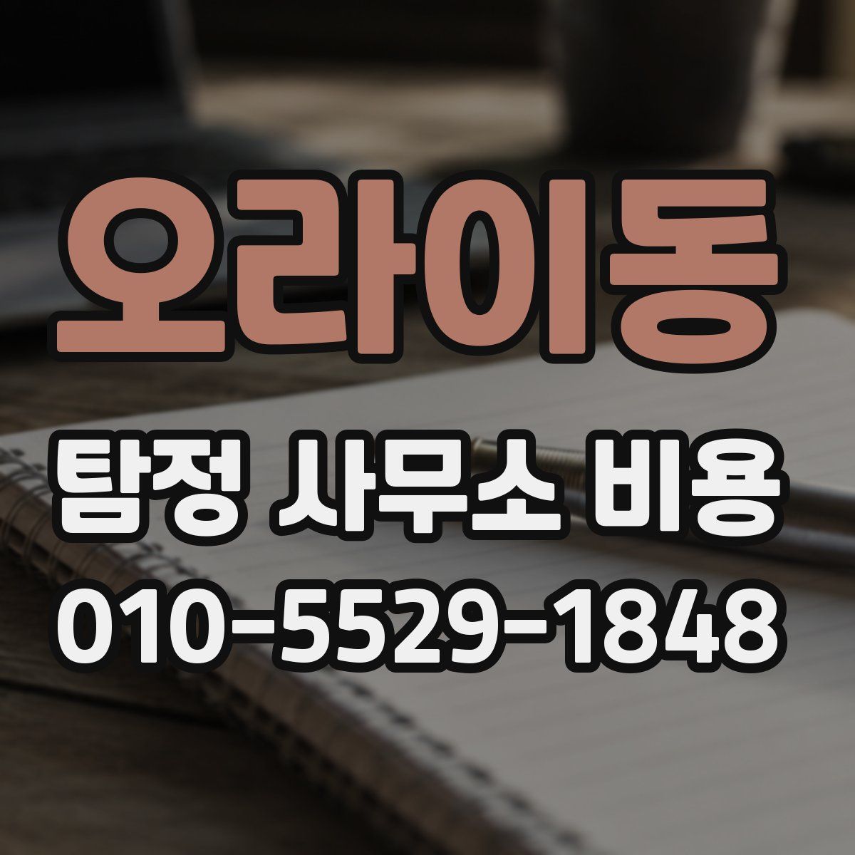 오라이동 탐정 사무소 비용