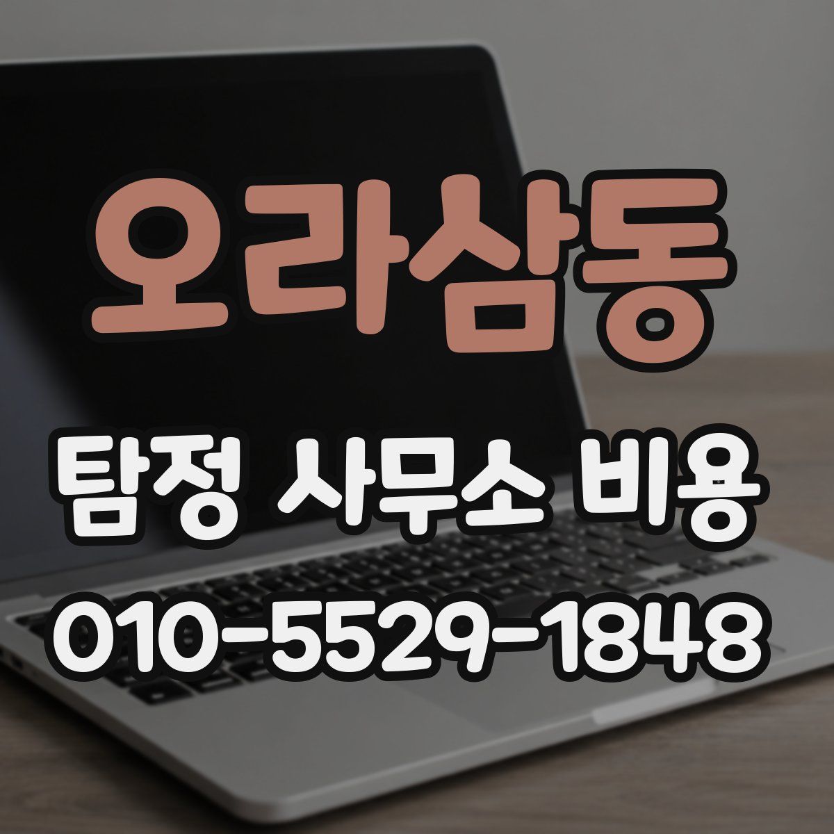 오라삼동 탐정 사무소 비용