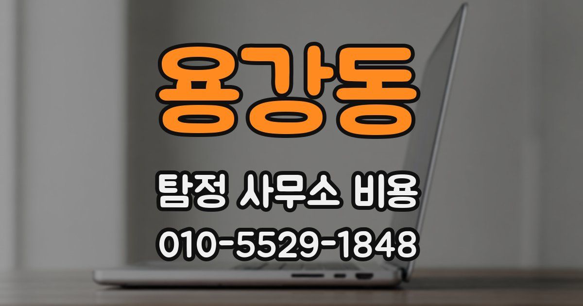 용강동 탐정 사무소 비용