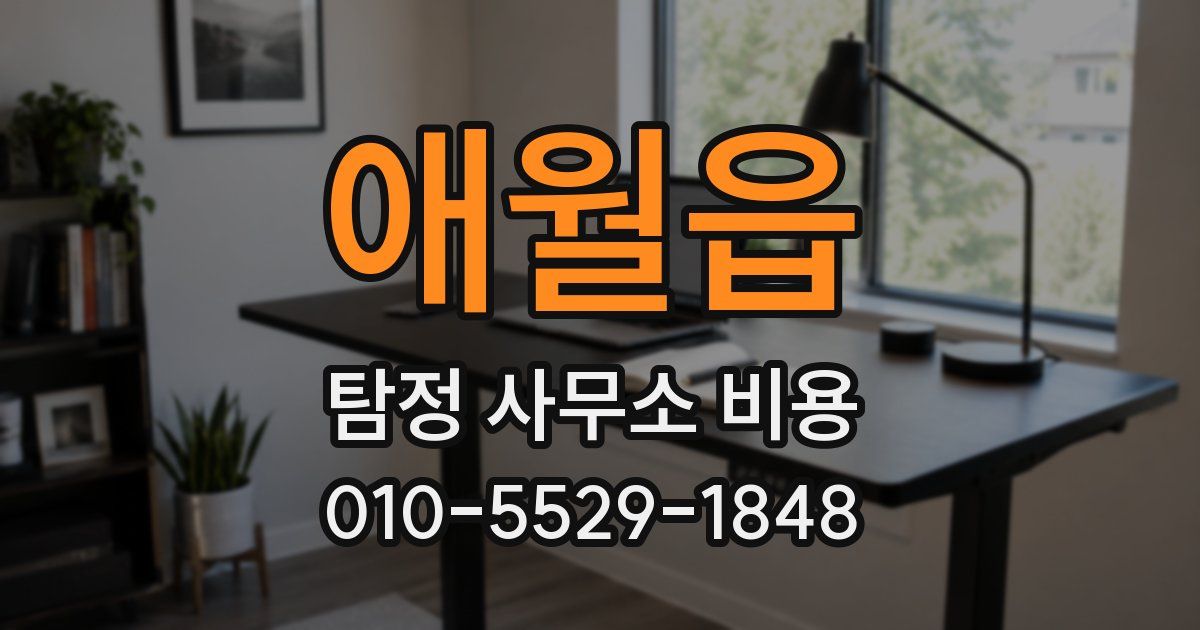 애월읍 탐정 사무소 비용