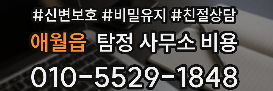 애월읍 탐정 사무소 비용