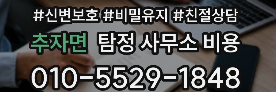 추자면 탐정 사무소 비용
