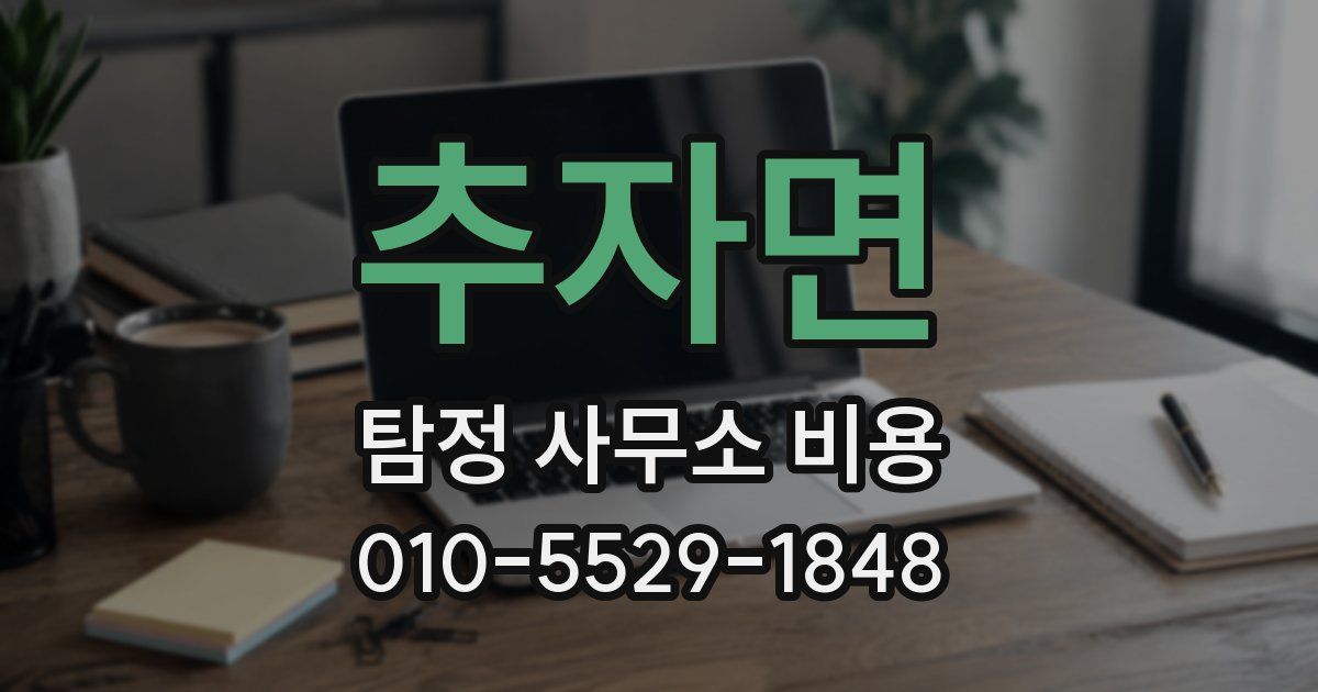 추자면 탐정 사무소 비용