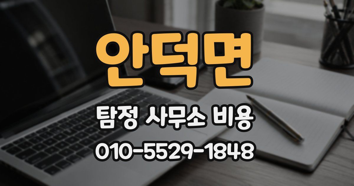 안덕면 탐정 사무소 비용
