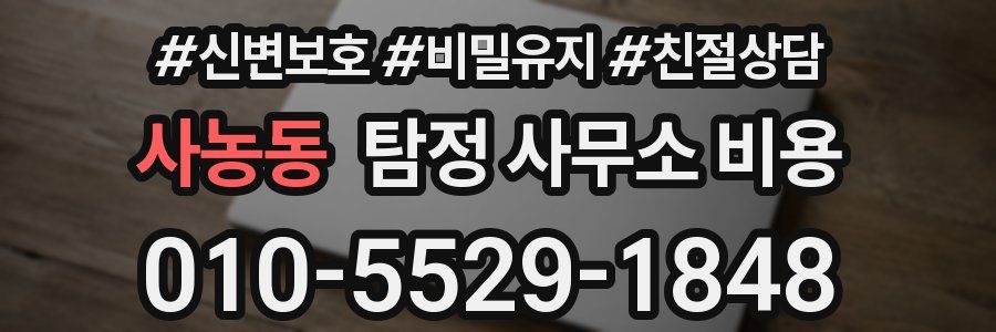 사농동 탐정 사무소 비용