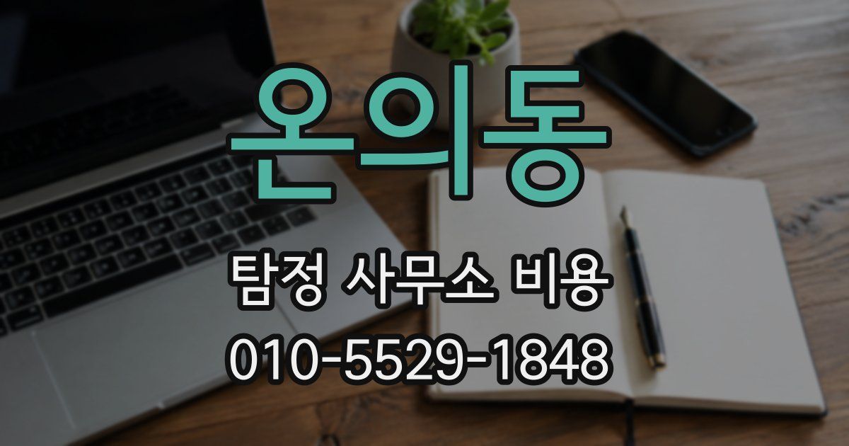 온의동 탐정 사무소 비용