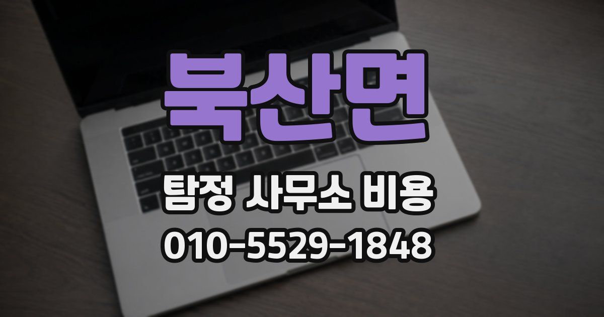 북산면 탐정 사무소 비용