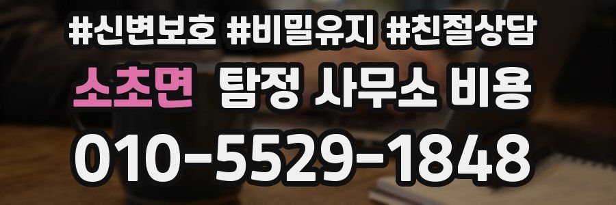 소초면 탐정 사무소 비용