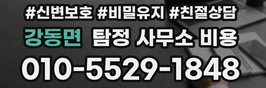 강동면 탐정 사무소 비용