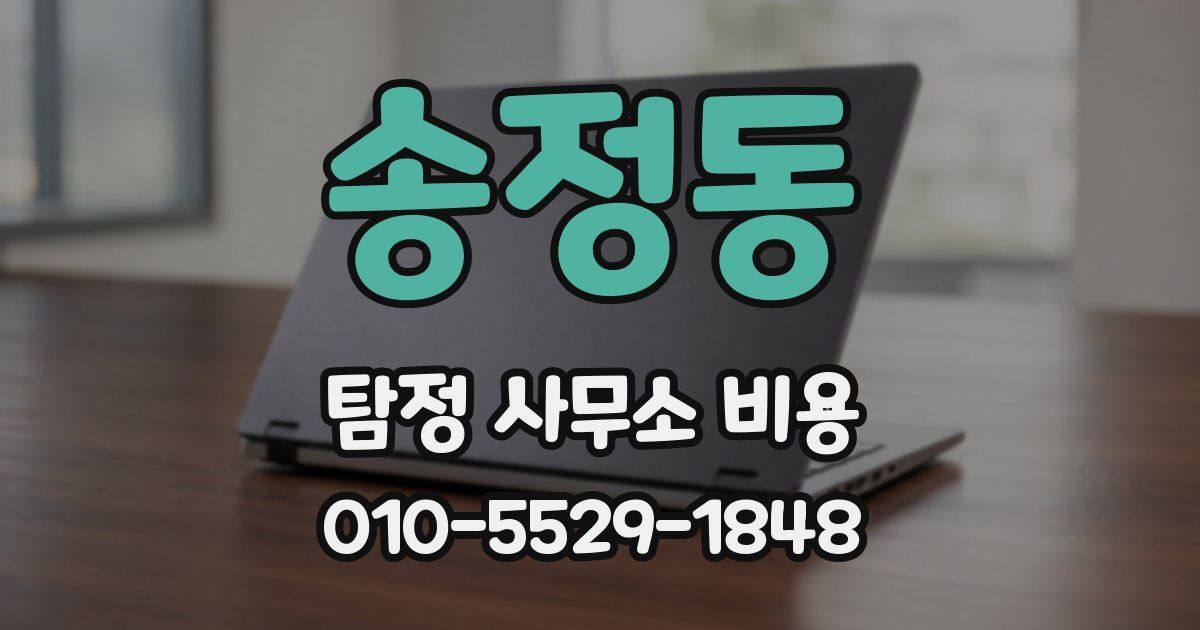 송정동 탐정 사무소 비용