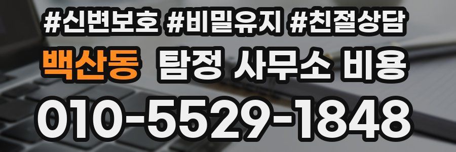 백산동 탐정 사무소 비용