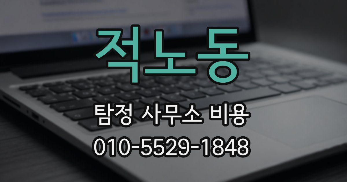 적노동 탐정 사무소 비용