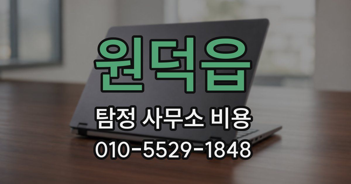 원덕읍 탐정 사무소 비용