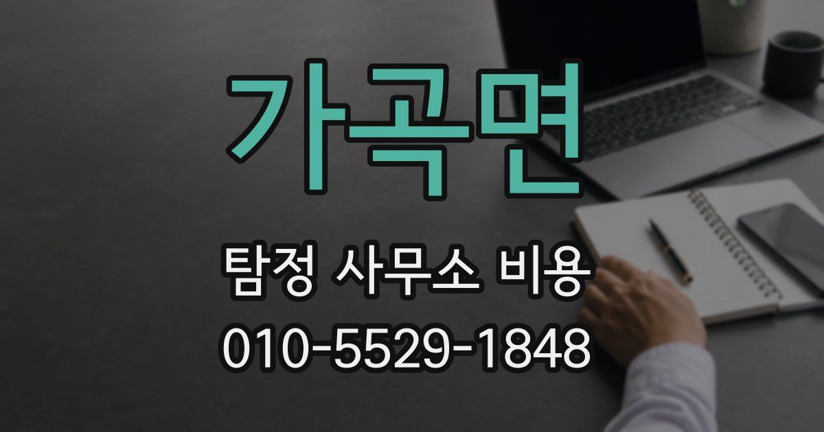 가곡면 탐정 사무소 비용