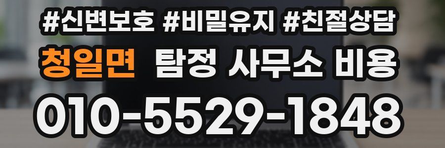 청일면 탐정 사무소 비용