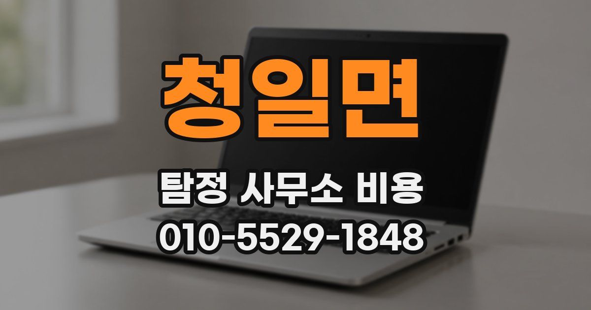 청일면 탐정 사무소 비용