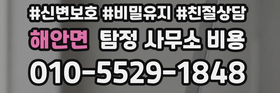 해안면 탐정 사무소 비용
