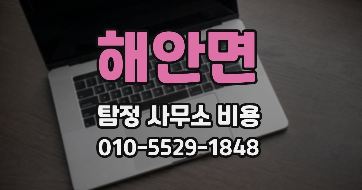 해안면 탐정 사무소 비용