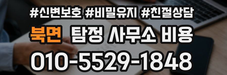 북면 탐정 사무소 비용
