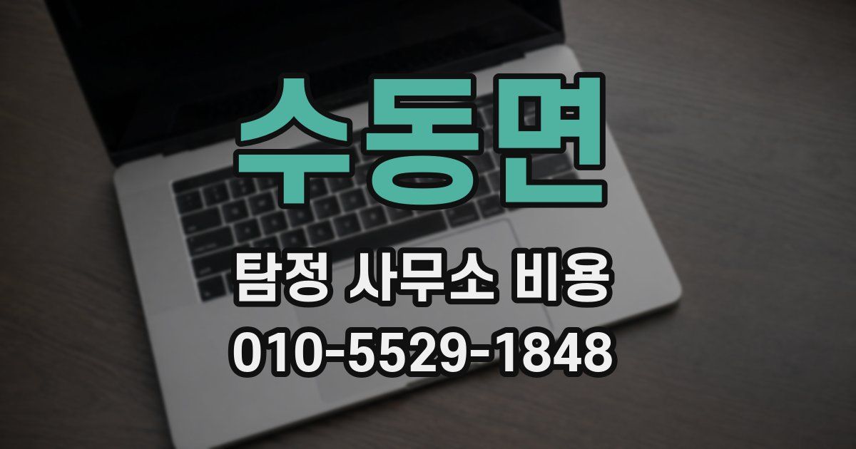 수동면 탐정 사무소 비용