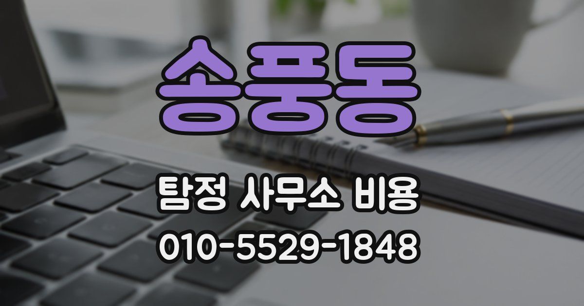 송풍동 탐정 사무소 비용
