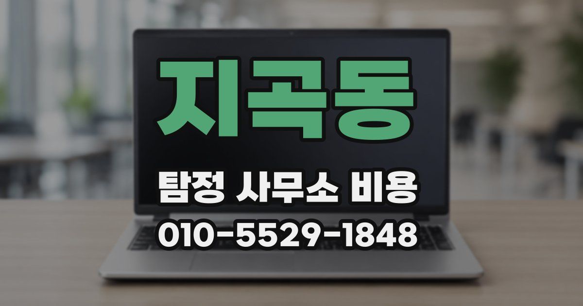 지곡동 탐정 사무소 비용