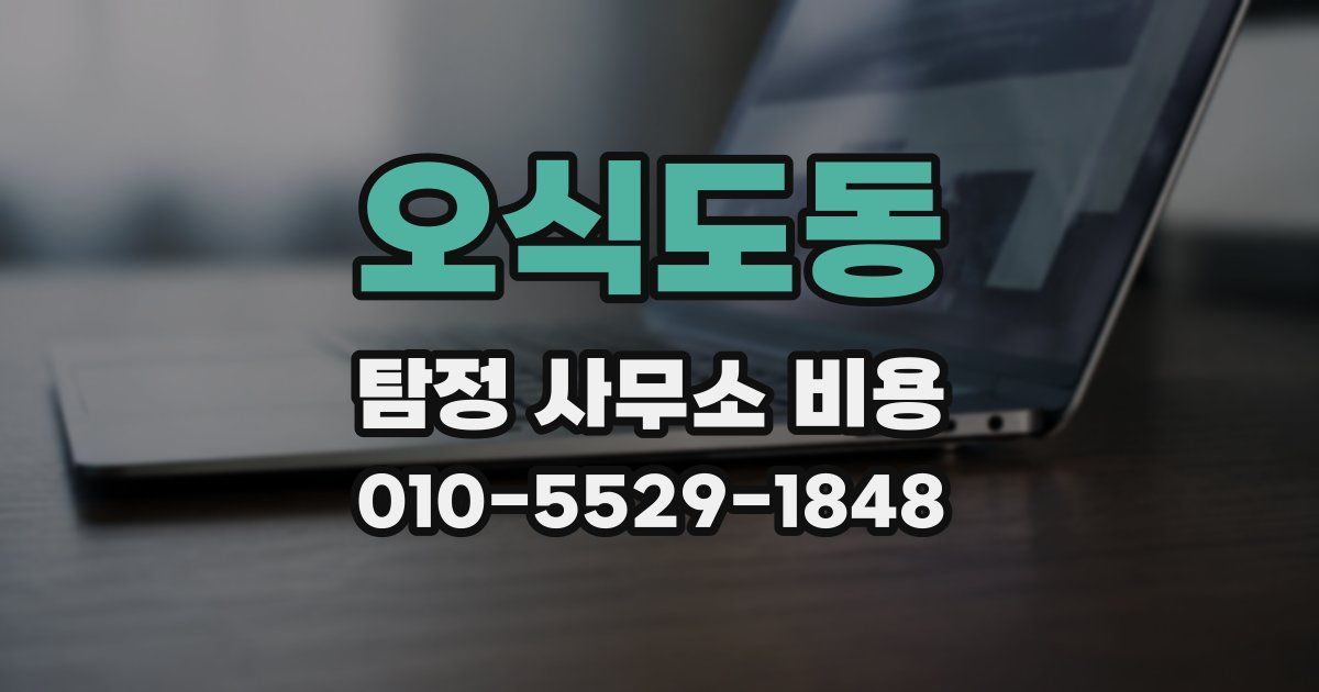 오식도동 탐정 사무소 비용