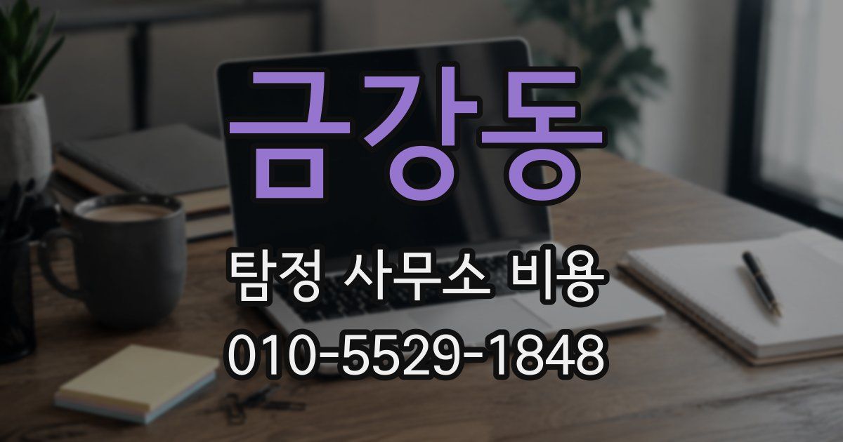 금강동 탐정 사무소 비용