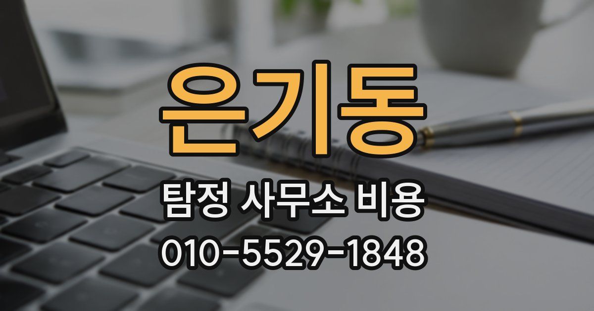 은기동 탐정 사무소 비용