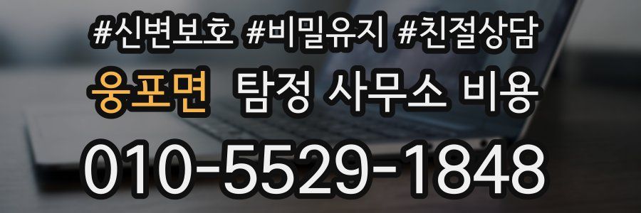 웅포면 탐정 사무소 비용