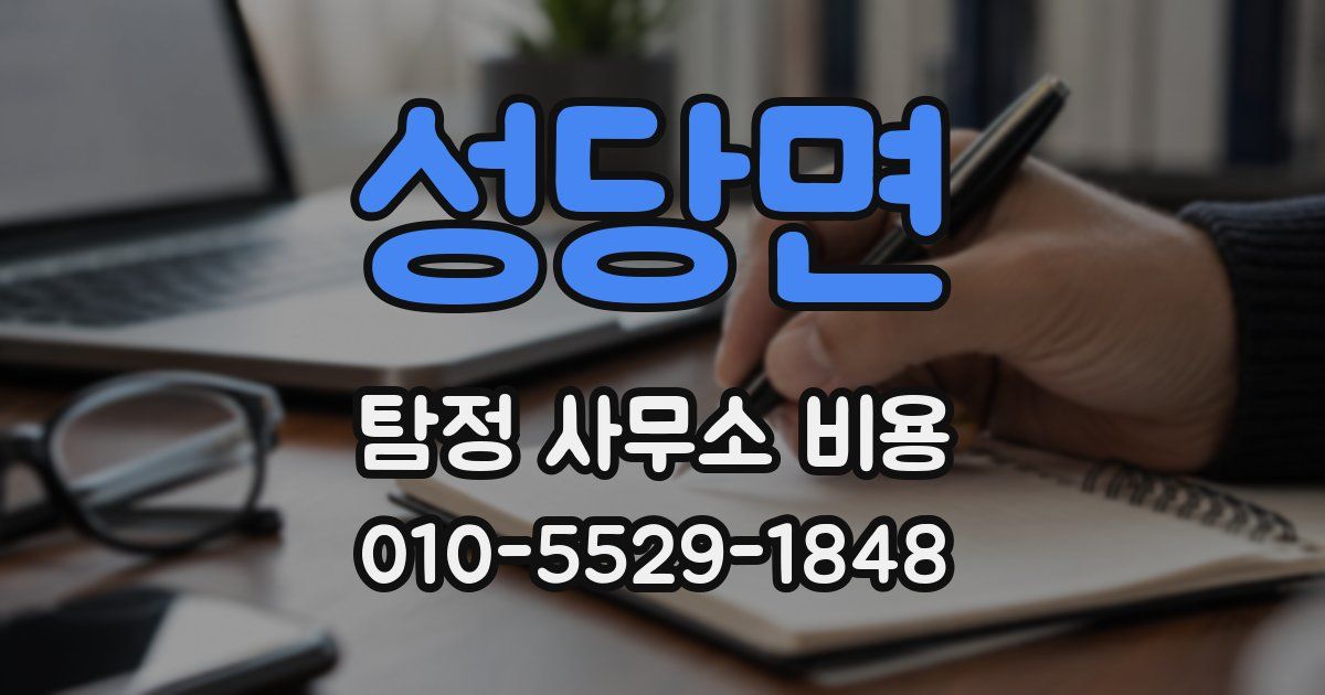 성당면 탐정 사무소 비용
