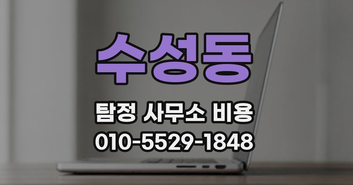 수성동 탐정 사무소 비용