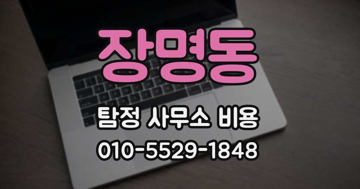 장명동 탐정 사무소 비용
