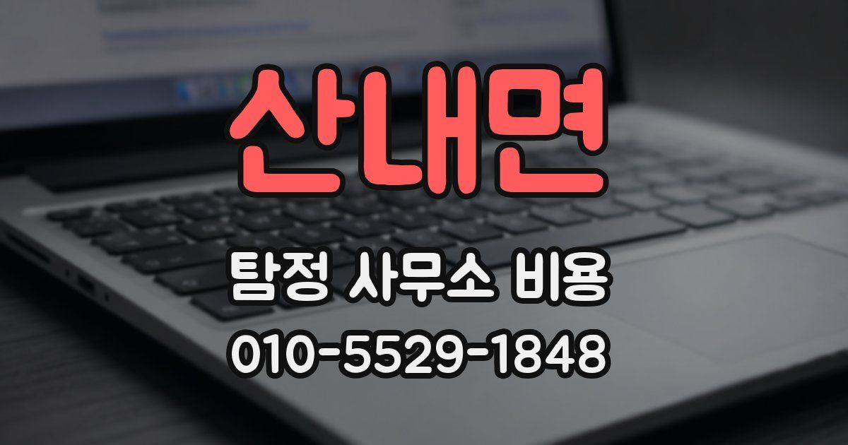 산내면 탐정 사무소 비용