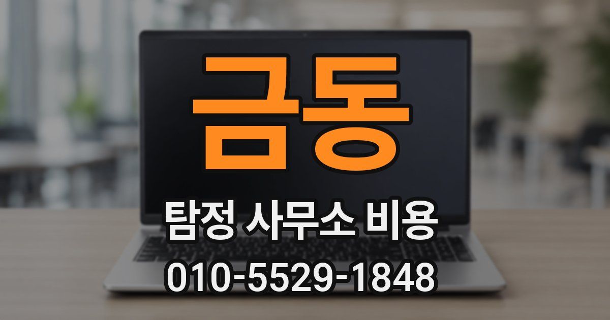 금동 탐정 사무소 비용