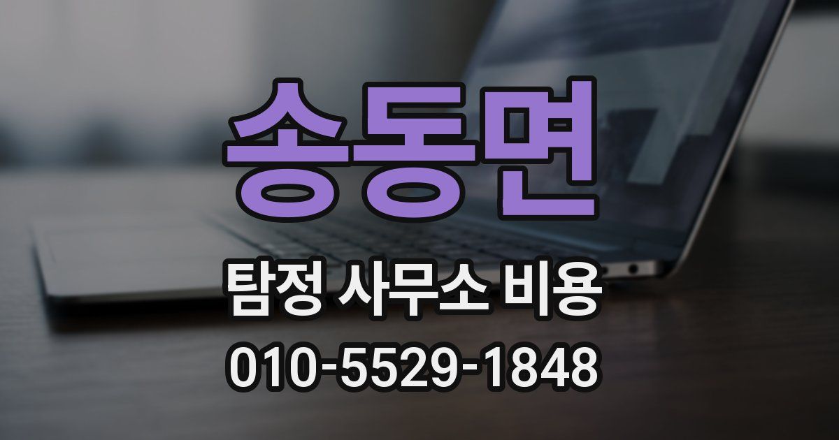 송동면 탐정 사무소 비용