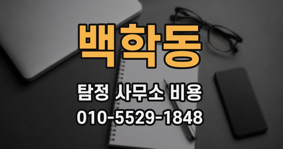 백학동 탐정 사무소 비용
