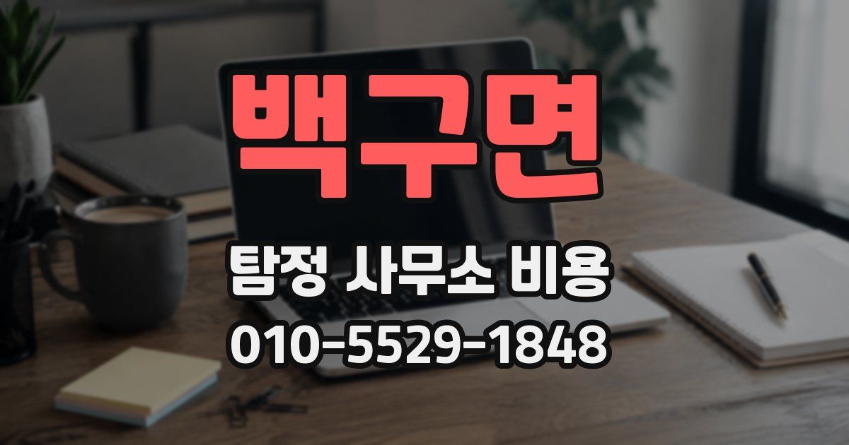 백구면 탐정 사무소 비용