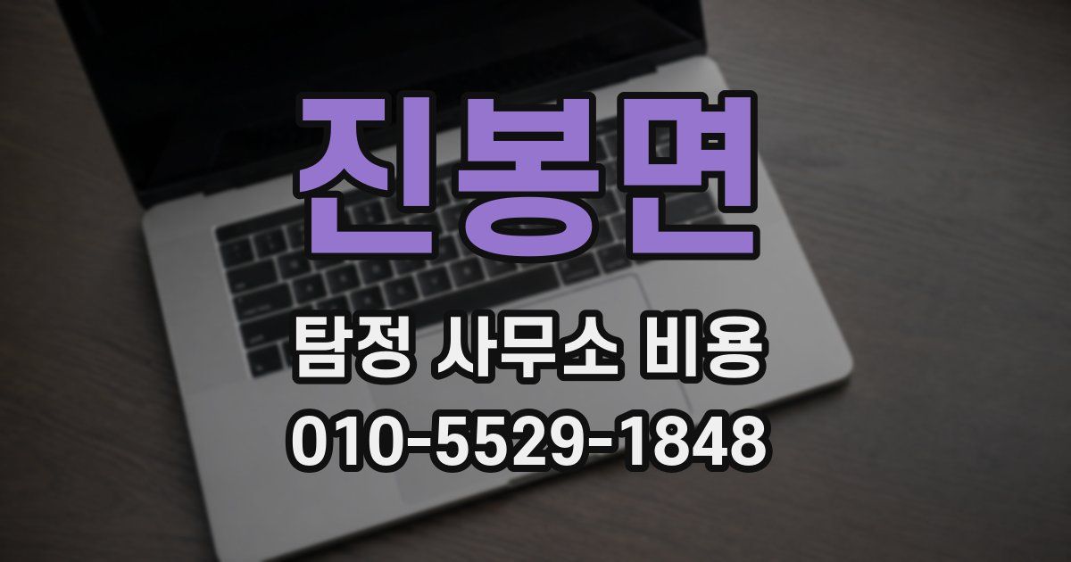 진봉면 탐정 사무소 비용