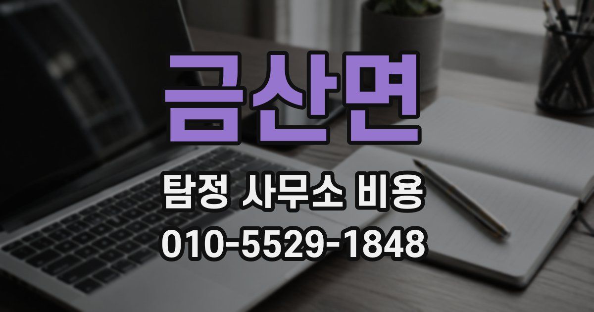 금산면 탐정 사무소 비용